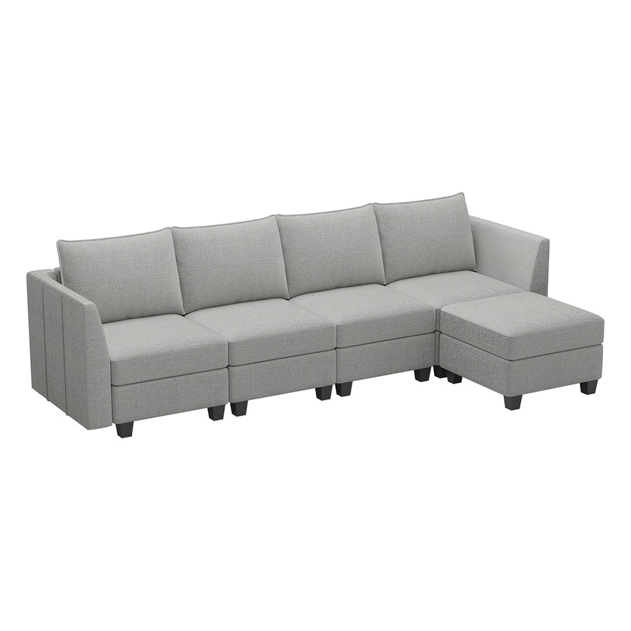 Cloud-Grey-/-Chenille-5-Seat-L-Shaped-Sectional