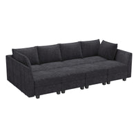 Graphite-Grey-/-Chenille-8-Seat-Pit-Sectional
