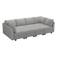 Cloud-Grey-/-Chenille-8-Seat-Pit-Sectional