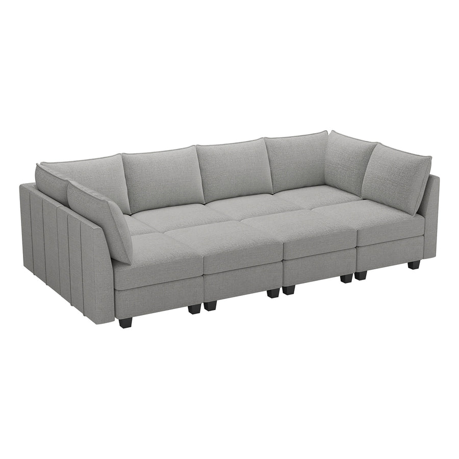Cloud-Grey-/-Chenille-8-Seat-Pit-Sectional