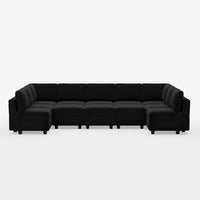 Midnight-Black-/-Velvet-12-Seat-U-Shaped-Pit-Sectional