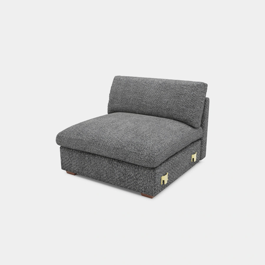 Silver-Grey-/-Chenille-Module-Single-Seat