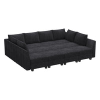 Graphite-Grey-/-Chenille-12-Seat-Pit-Sectional