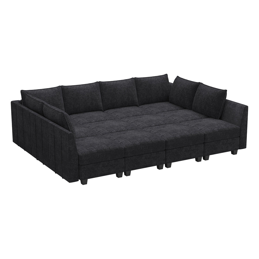 Graphite-Grey-/-Chenille-12-Seat-Pit-Sectional