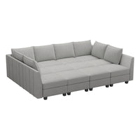Cloud-Grey-/-Chenille-12-Seat-Pit-Sectional