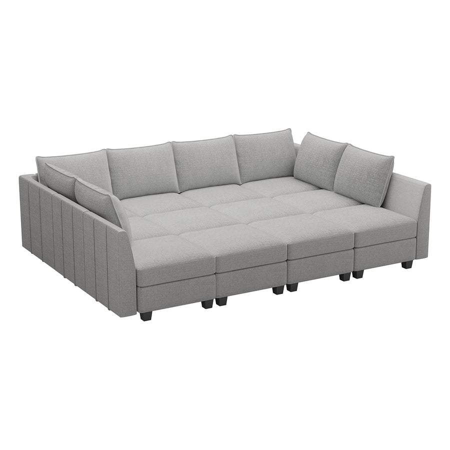 Cloud-Grey-/-Chenille-12-Seat-Pit-Sectional