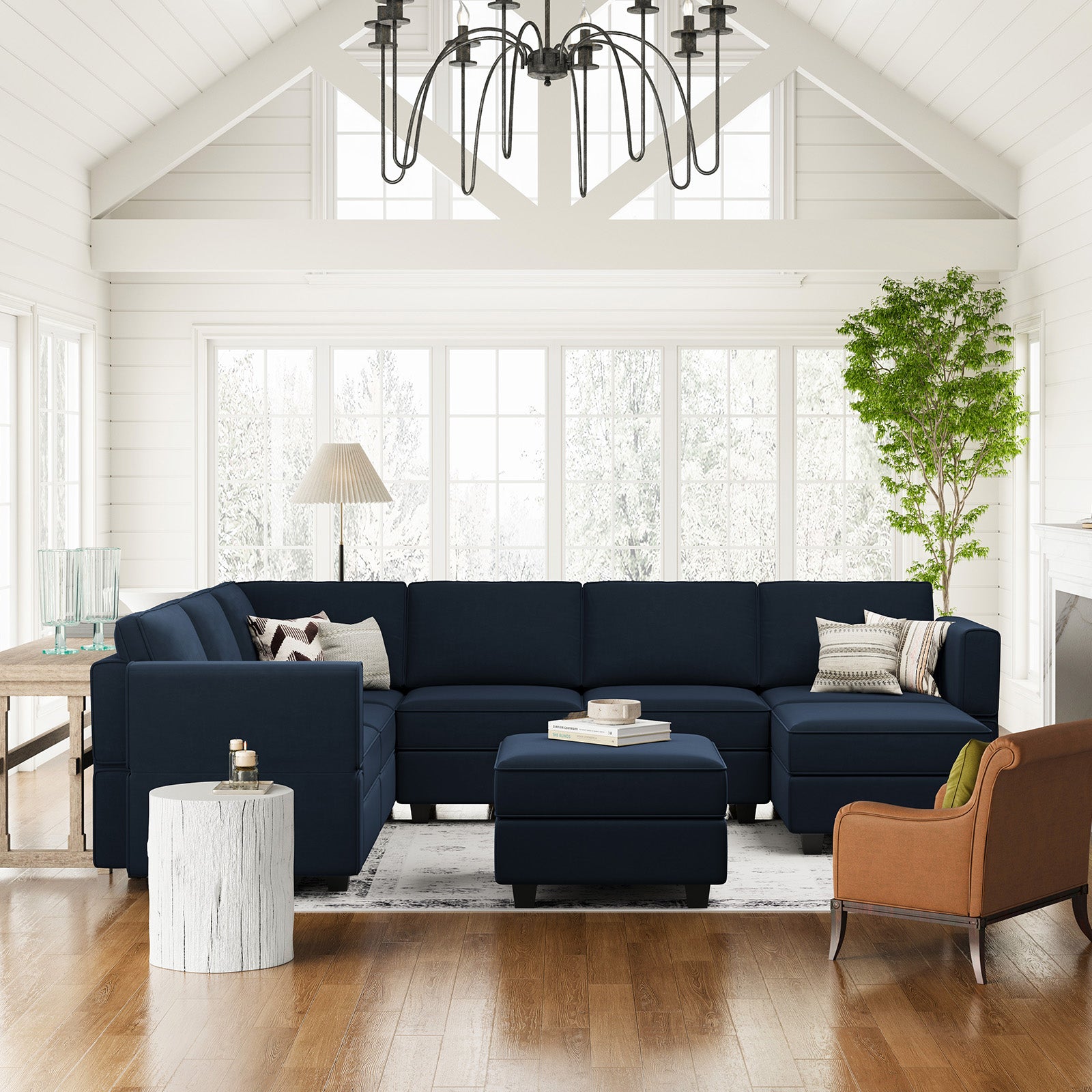 Belffin 7 Seats + 9 Sides Modular Sofa with Storage Seat