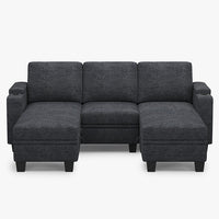 Graphite-Grey-/-Chenille-5-Seat-U-Shaped-Open-Sectional