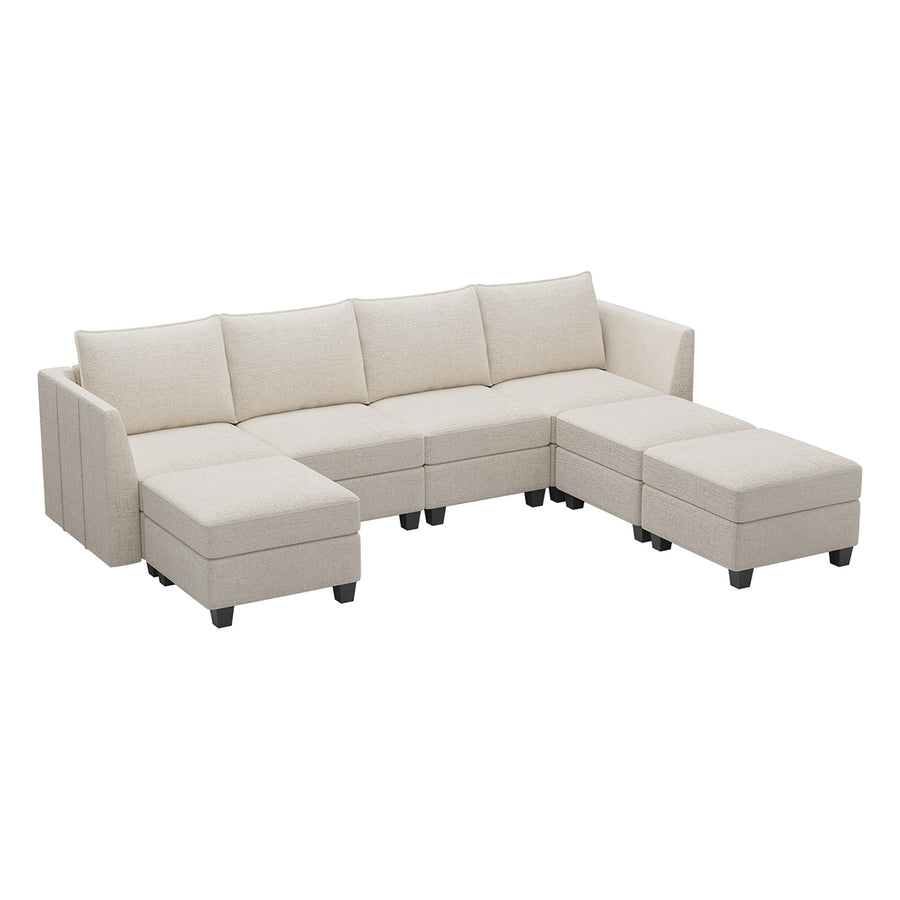 Misty-White-/-Chenille-7-Seat-U-Shaped-Open-Sectional