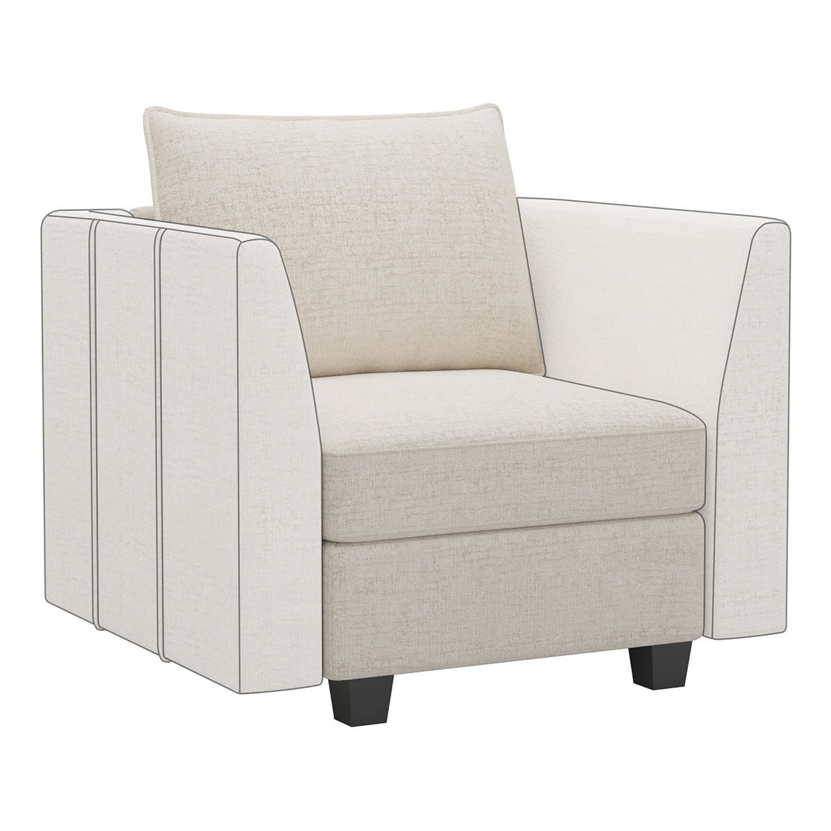 Chenille-b-single-seat-Misty-White