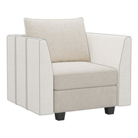 Misty-White-/-Chenille-Module-Seat