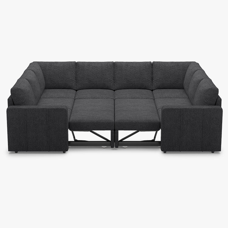 Belffin 8 Seats Modular Chenille Pull-out Sofa