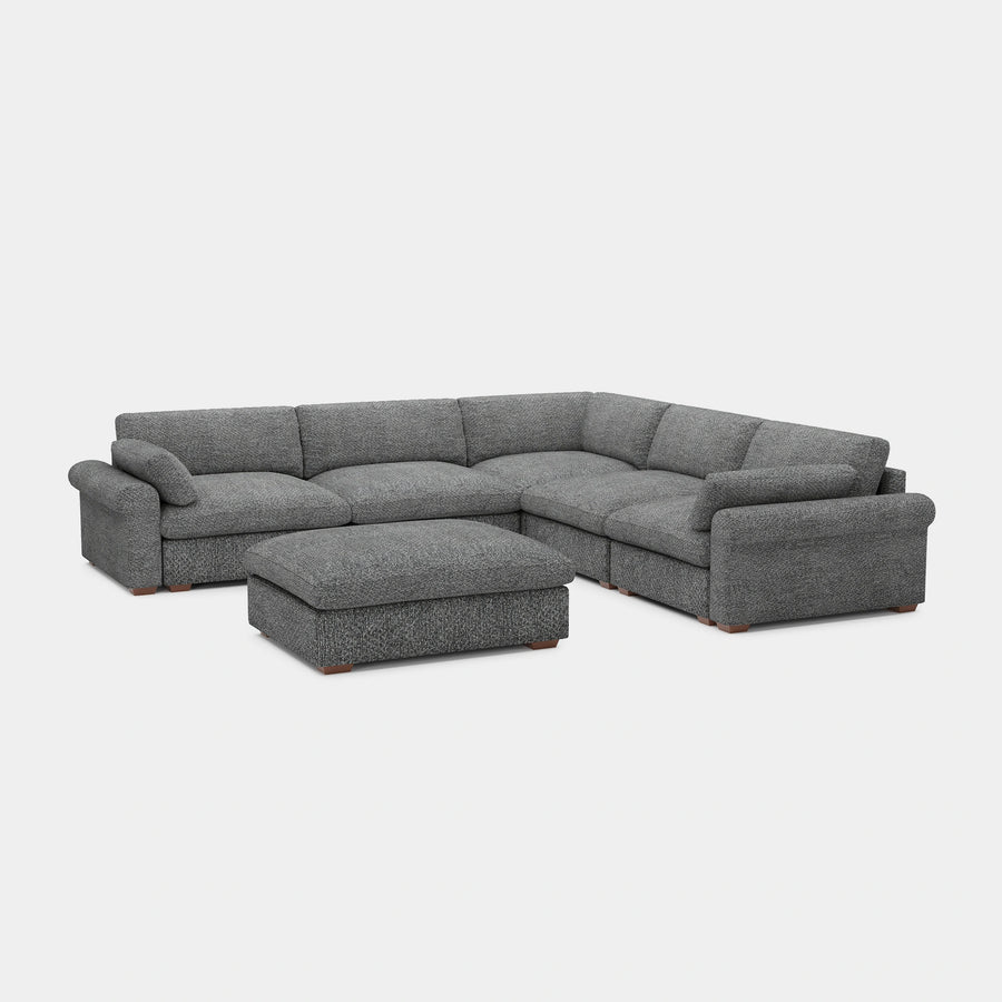 Silver-Grey-/-Chenille-5-Seat-Corner-Sectional-with-Ottoman