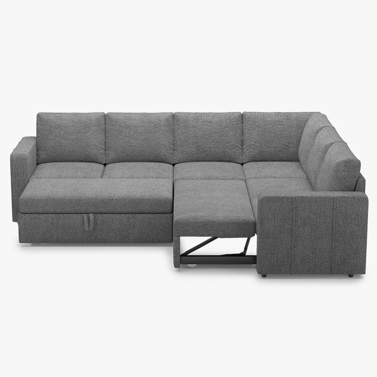 Belffin 6 Seats Modular Chenille Pull-out Sofa