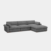 Silver-Grey-/-Chenille-4-Seat-L-Shaped-Sectional