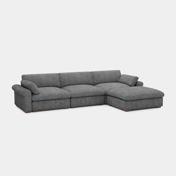 Silver-Grey-/-Chenille-4-Seat-L-Shaped-Sectional