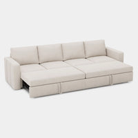 Cosmic-Latte-/-Velvet-4-Seat-Double-Pullout-Sofa