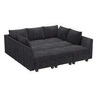 Graphite-Grey-/-Chenille-9-Seat-Pit-Sectional