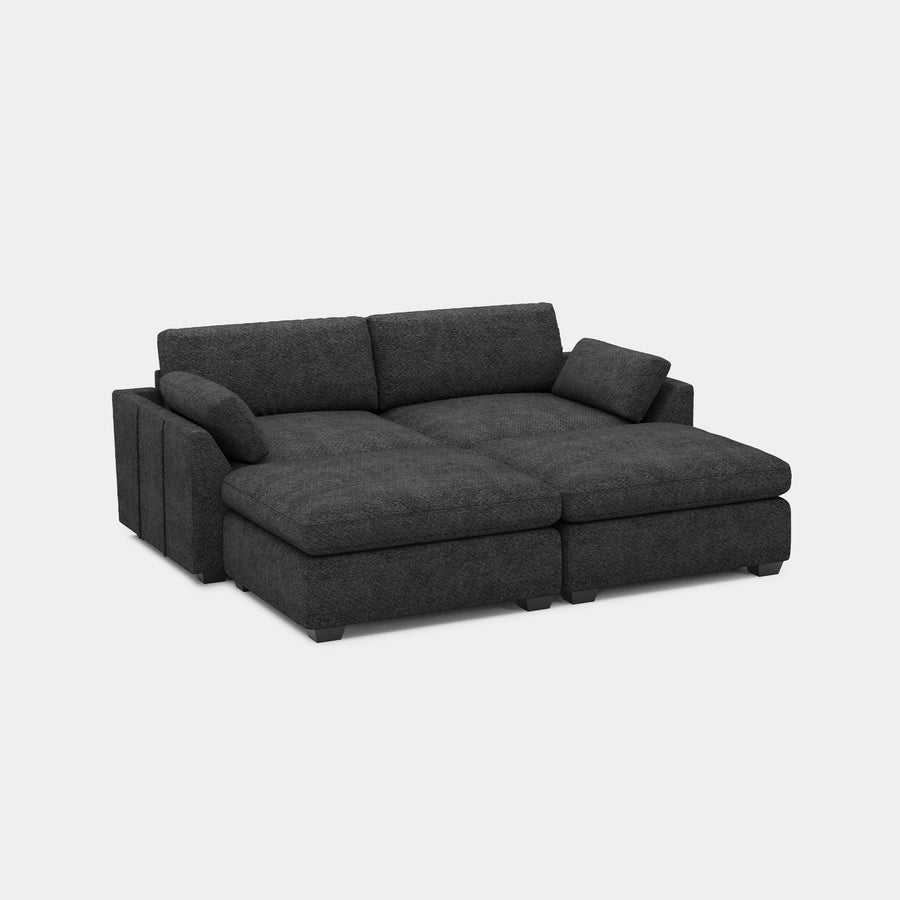 Graphite-Grey-/-Chenille-4-Seat-Pit-Sectional