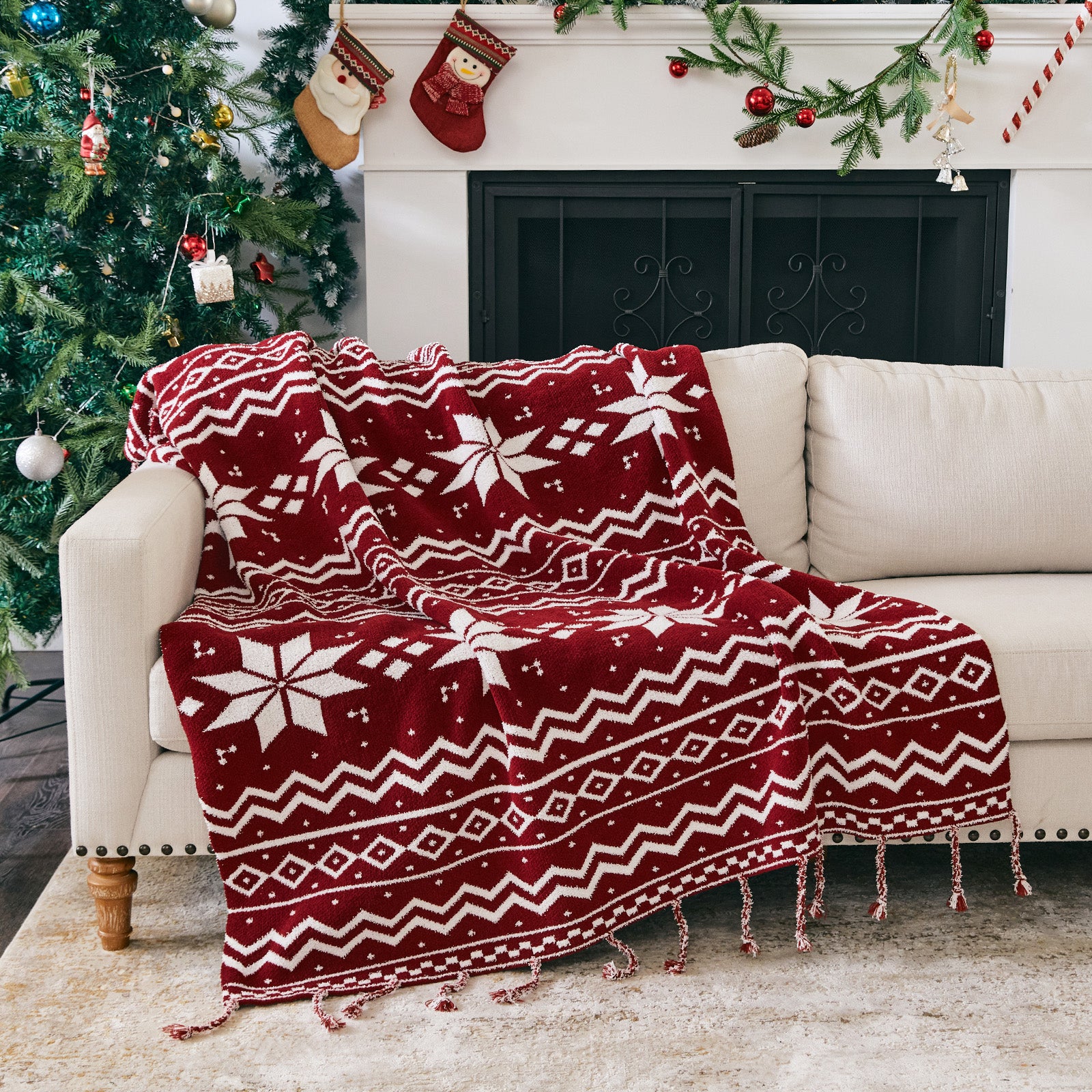 Belffin Snowflake Charm Blanket