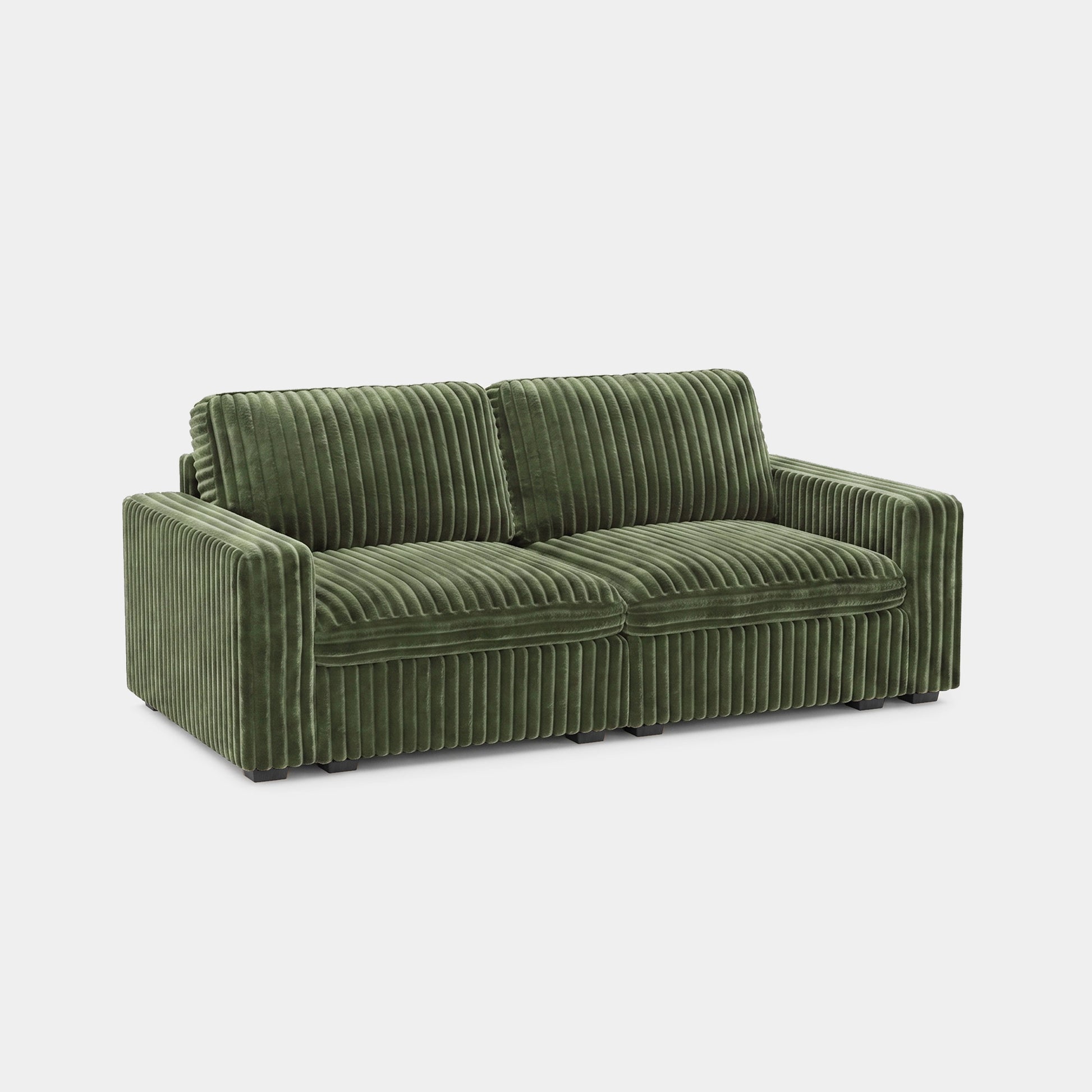 Olivewood-Green-/-Corduroy-Loveseat