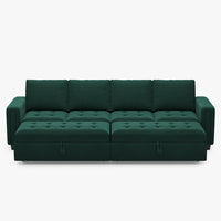 Myrtle-Green-/-Velvet-4-Seat-Double-Pullout-Sofa