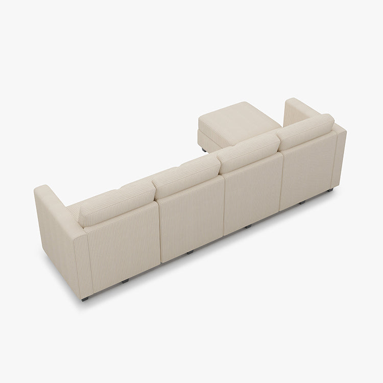 Belffin 5 Seats + 6 Sides Modular Corduroy Sofa with Storage Seat