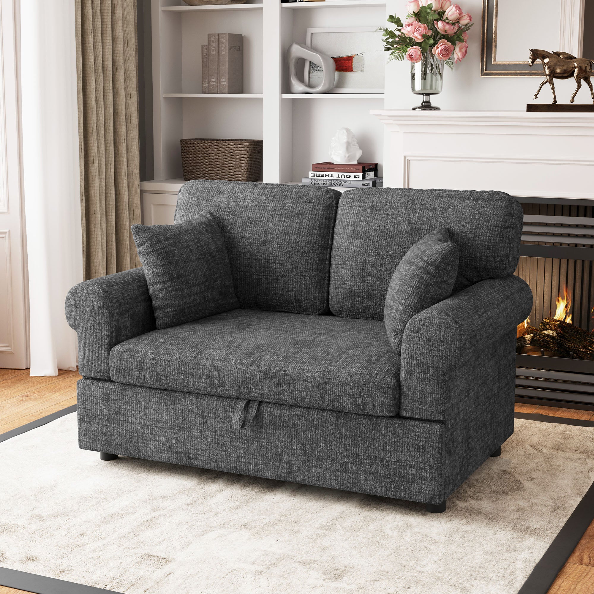 Chenille-round-arm-Bold-Grey