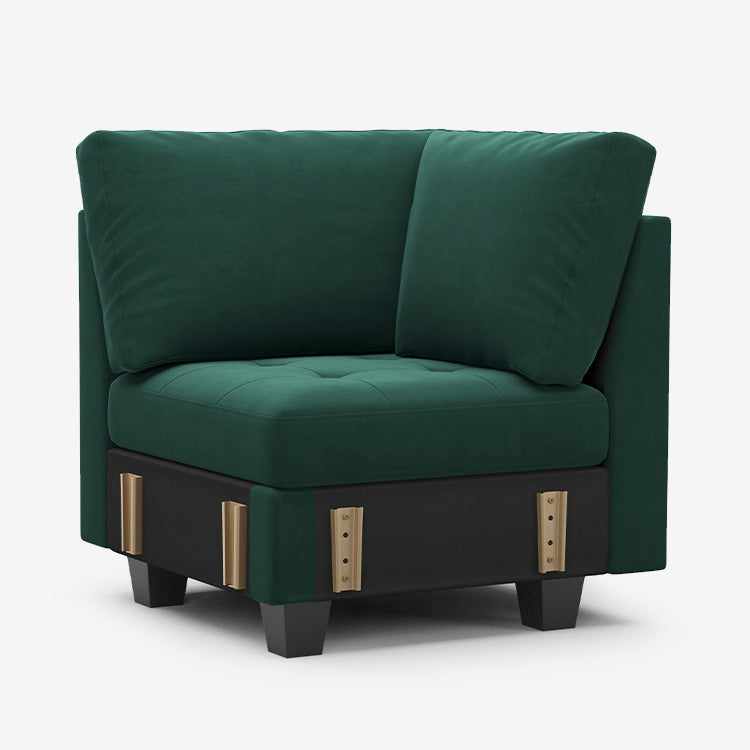 Myrtle-Green-/-Velvet-Module-Corner-Seat