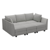 Cloud-Grey-/-Chenille-6-Seat-Pit-Sectional
