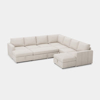 Cosmic-Latte-/-Velvet-9-Seat-U-Shaped-Pullout-Sectional