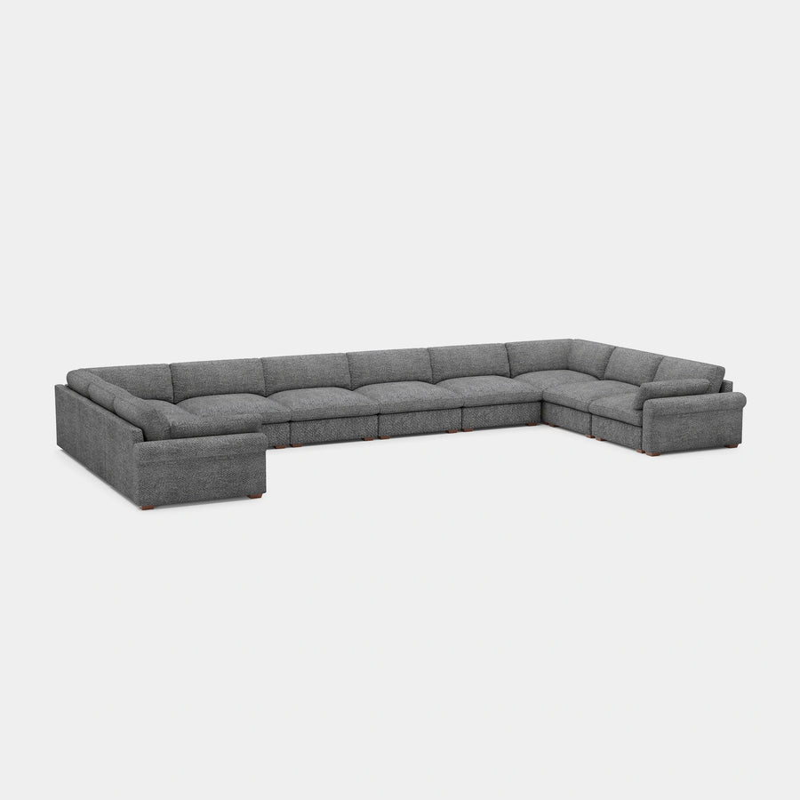 Silver-Grey-/-Chenille-10-Seat-U-Shaped-Sectional