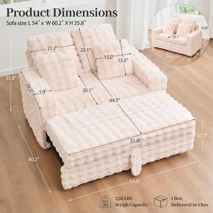 pale-pink-/-faux-rabbit-fur-bubble-track-arm-dimension