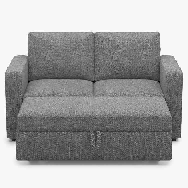 Belffin 2 Seats Modular Chenille Pull-out Loveseat Sofa