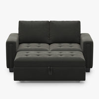 Iron-Grey-/-Velvet-Pullout-Loveseat