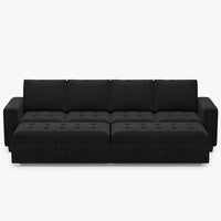 Onyx-Black-/-Velvet-4-Seat-Double-Pullout-Sofa