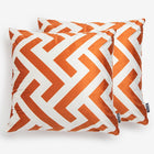 Belffin Fara Velvet Orange Throw Pillow - Set of 2