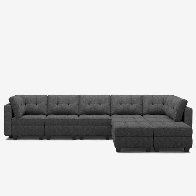 Shadow-Grey-/-Weave-9-Seat-L-Shaped-Sectional