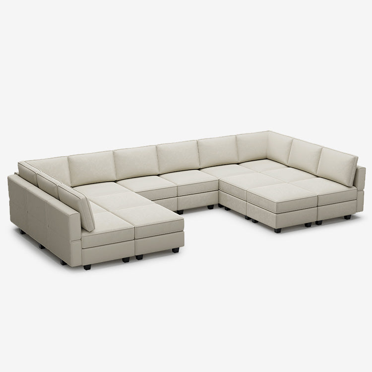 Belffin 14 Seats + 12 Sides Modular Velvet Sofa with Storage Seat