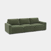 Olivewood-Green-/-Corduroy-3-Seat-Sofa