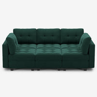 Castleton-Green-/-Velvet-6-Seat-Pit-Sectional