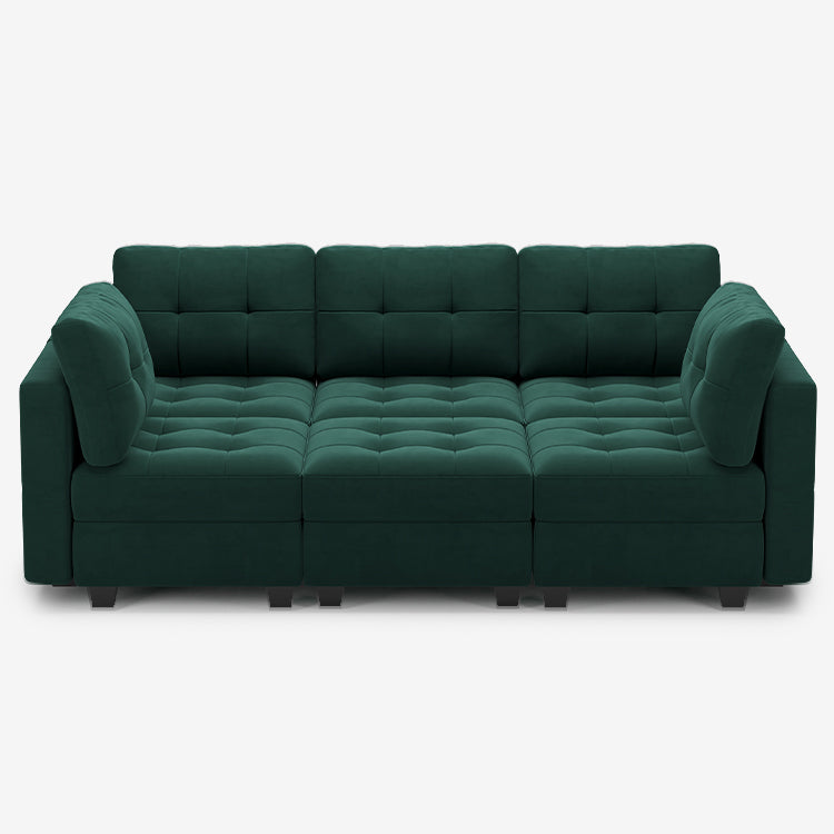 Castleton-Green-/-Velvet-6-Seat-Pit-Sectional