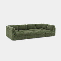 Olivewood-Green-/-Corduroy-8-Seat-Pit-Sectional