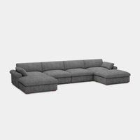 Silver-Grey-/-Chenille-6-Seat-U-Shaped-Sectional