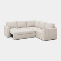 Cosmic-Latte-/-Velvet-5-Seat-L-Shaped-Pullout-Sectional