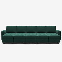 Myrtle-Green-/-Velvet-10-Seat-Open-Pit-Sectional