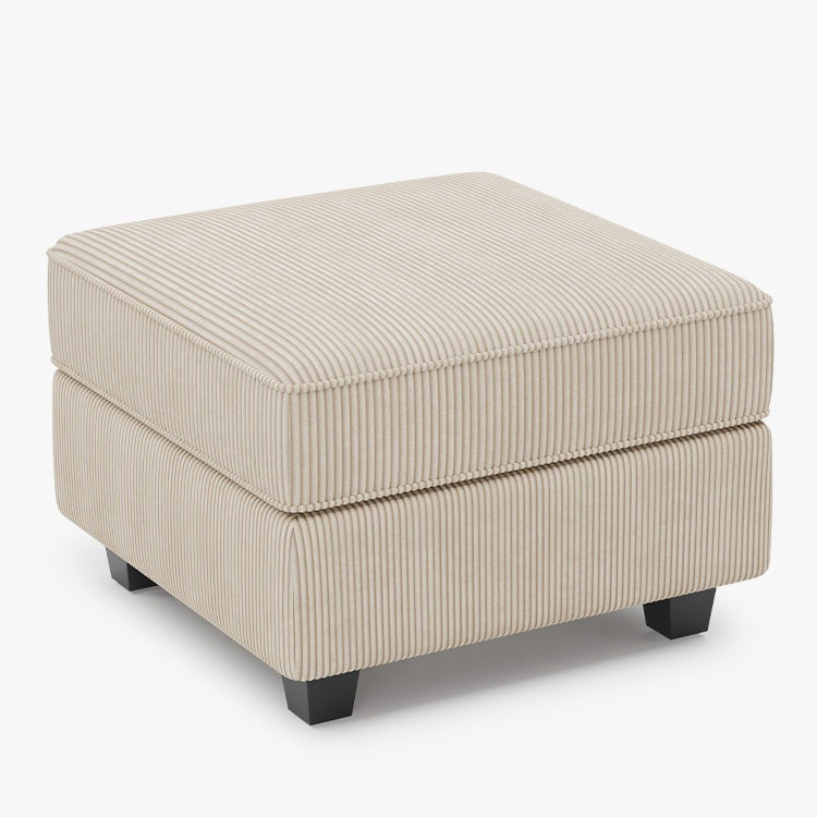 Ivory-Beige-/-Corduroy-Module-Ottoman