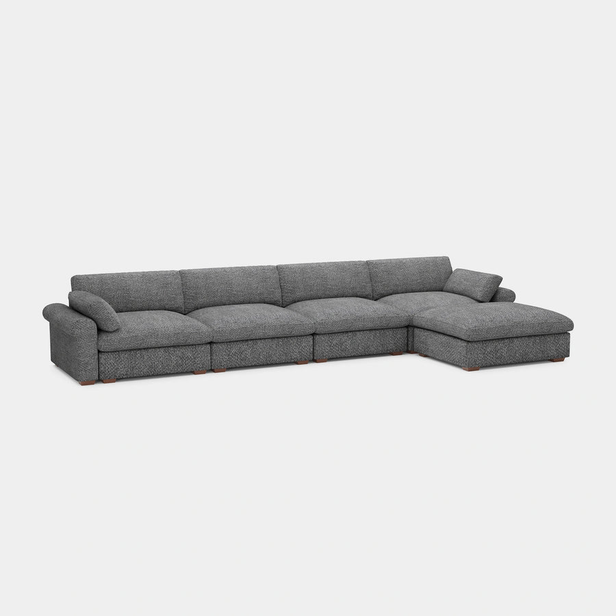 Silver-Grey-/-Chenille-5-Seat-L-Shaped-Sectional