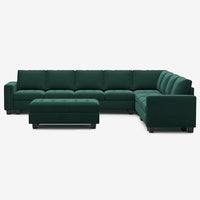 Myrtle-Green-/-Velvet-9-Seat-L-Shaped-Corner-Sectional