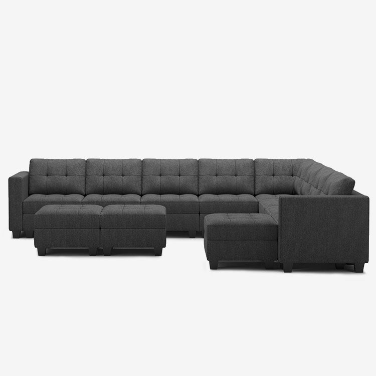 Shadow-Grey-/-Weave-11-Seat-L-Shaped-Sectional